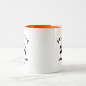 Personalisiertes Halloween-Reitakademie Zweifarbige Tasse (Mittel)