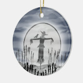 Personalisiertes Halloween-Scarecrow Keramik Ornament (Links)