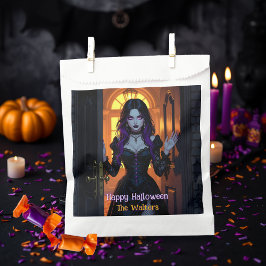 Personalisiertes Halloween, Schwarz und Lila Geschenktütchen
