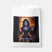 Personalisiertes Halloween, Schwarz und Lila Geschenktütchen (Vorderseite)