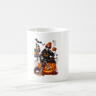 Personalisiertes Halloween-Skelett Bleib Gruselig Kaffeetasse