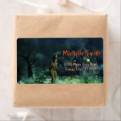 Personalisiertes Halloween Skull Mann mit House (Insitu)