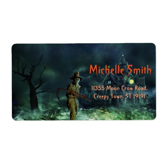 Personalisiertes Halloween Skull Mann mit House (Vorne)