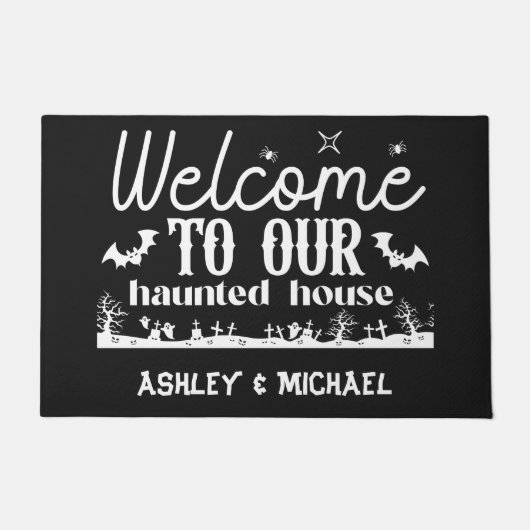 Personalisiertes Halloween-Spuk Fußmatte (Vorderseite)