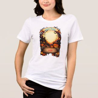 Personalisiertes Halloween-T-Shirt | Benutzerdefin Tri-Blend Shirt