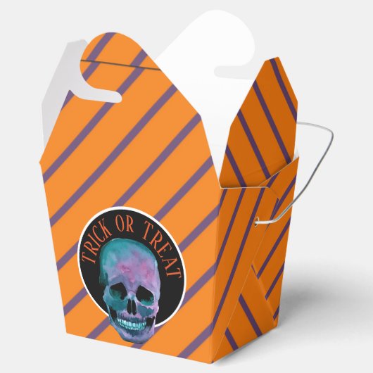 Personalisiertes Halloween/Trick oder Treat Skull Geschenkschachtel (Geöffnet)