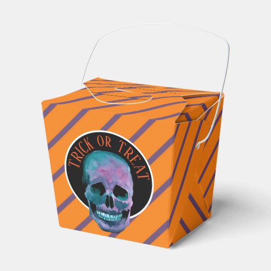 Personalisiertes Halloween/Trick oder Treat Skull Geschenkschachtel (Vorderseite)