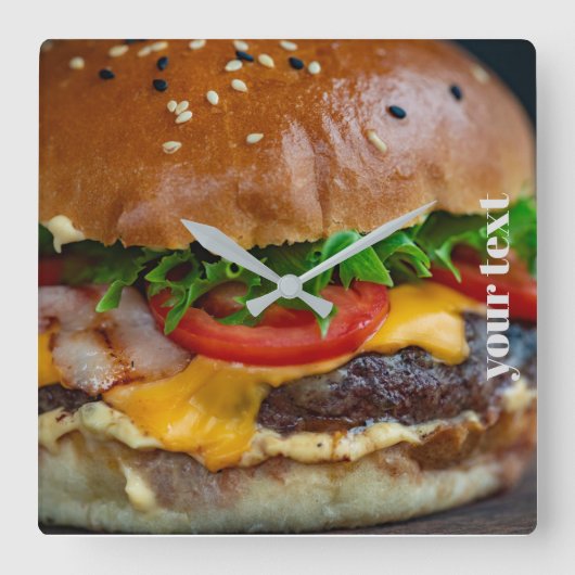 Personalisiertes Hamburger Foto Acrylwand Quadratische Wanduhr (Vorderseite)