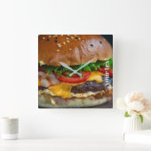 Personalisiertes Hamburger Foto Acrylwand Quadratische Wanduhr (Zuhause)