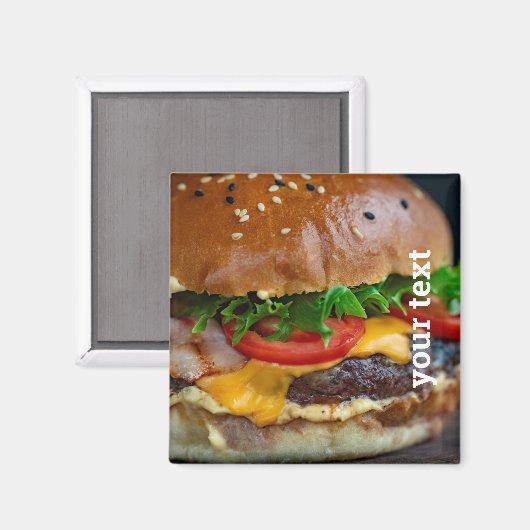 Personalisiertes Hamburger Foto Magnet (Vorderseite/Rückseite)