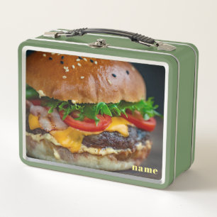 Personalisiertes Hamburger Foto Metall Brotdose