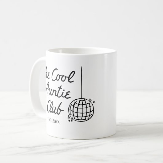 Personalisiertes Hand gezeichnetes Cooles Geschenk Kaffeetasse (Vorderseite Links)