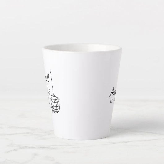 Personalisiertes Hand gezeichnetes Cooles Geschenk Milchtasse (Vorderseite)
