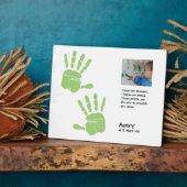 Personalisiertes Handdruckgedicht für Mama mit Fot Fotoplatte (Seite)