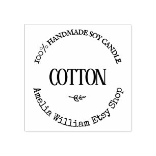 Personalisiertes handgefertigtes Etikett Gummistempel