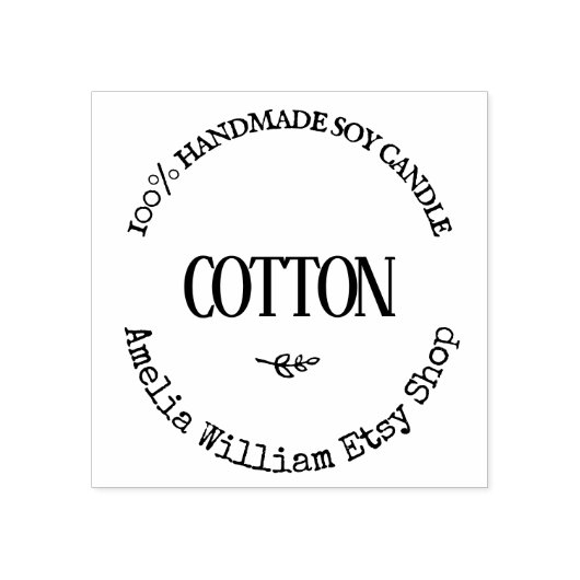 Personalisiertes handgefertigtes Etikett Gummistempel (Prägung)