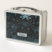 Personalisiertes handgezogenes Meeresleben Metall Brotdose (Vorderseite)