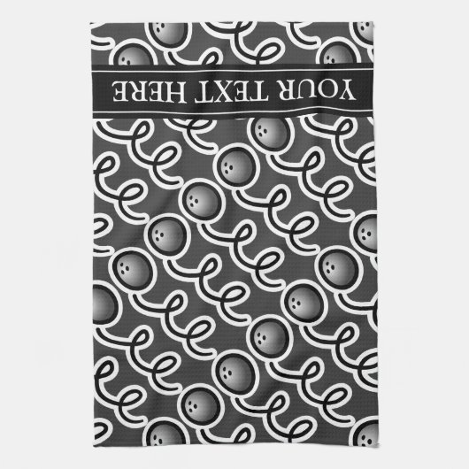 Personalisiertes Handtuch für Bowler (Vertikal)