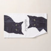 Personalisiertes Handtuch für Haustiere, schwarz u (Handtuch)