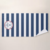 personalisiertes Handtuch mit gerippter Nadel Badehandtuch (Badehandtuch)