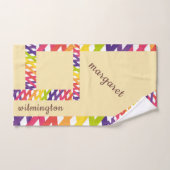 Personalisiertes Handtuch mit mehrfarbigen Linien (Handtuch)