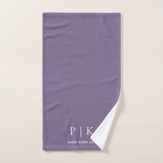 Personalisiertes Handtuch mit Monogramm in Softlil (Handtuch)