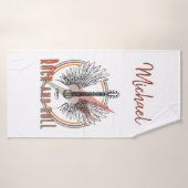 Personalisiertes Handtuch Rock and Roll, Gitarre Badehandtuch (Badehandtuch)