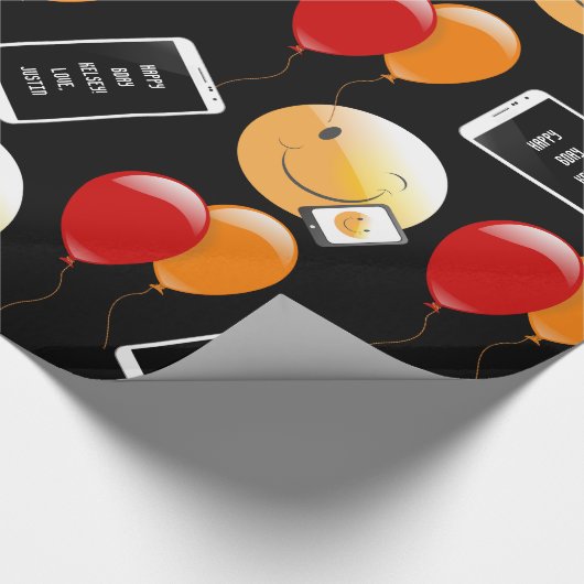 Personalisiertes Handy Geburtstag Geschenkpapier (Ecke)