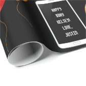 Personalisiertes Handy Geburtstag Geschenkpapier (Rolleneckpunkt)