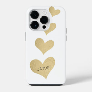 Personalisiertes Handygehäuse mit goldenen Folienh iPhone 14 Pro Hülle