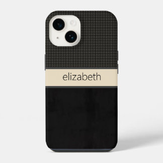 Personalisiertes Handygehäuse mit schwarzen Punkte iPhone 14 Hülle