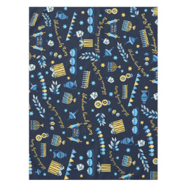 Personalisiertes Hanukkah Party Menorah Dreidel Tischdecke