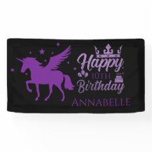 Personalisiertes "Happy Birthday" Einhorn-Banner