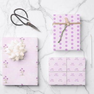 Personalisiertes Happy Birthday-Geschenkpapier Geschenkpapier Set