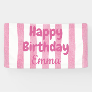 Personalisiertes Happy Birthday gestreiftes benutz Banner