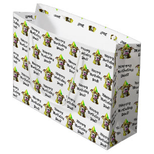 Personalisiertes Happy Birthday (Name hinzufügen)  Große Geschenktüte