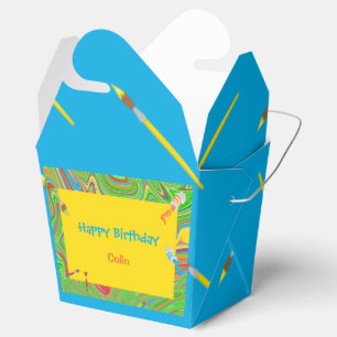 Personalisiertes Happy Birthday-Pinsel-Design   Geschenkschachtel