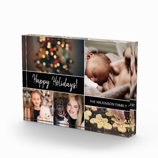 Personalisiertes "Happy Holidays" Foto Block C (Rechts)