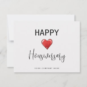 Personalisiertes Happy Housiversary Herz Realität  Karte