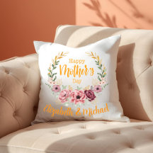Personalisiertes Happy Mother's Day Blumenkissen