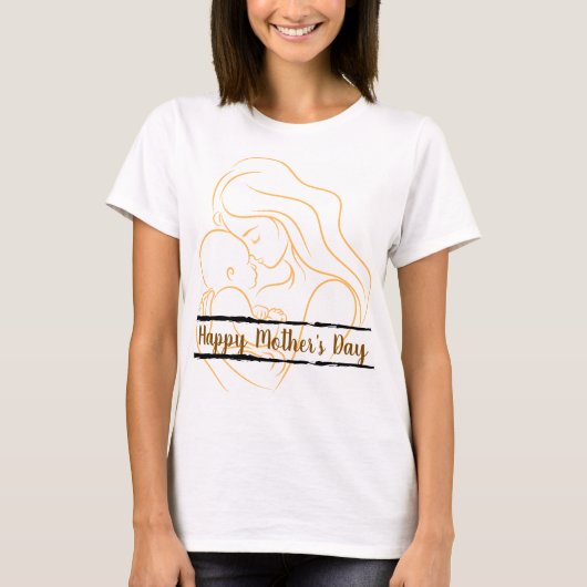 Personalisiertes Happy Mother's Day T-Shirt (Vorderseite)