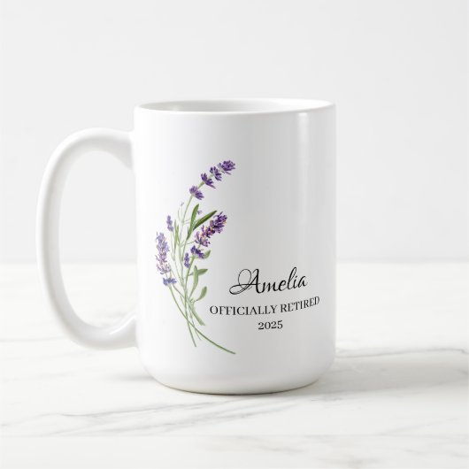 Personalisiertes Happy Retirement-Geschenk Kaffeetasse (Links)