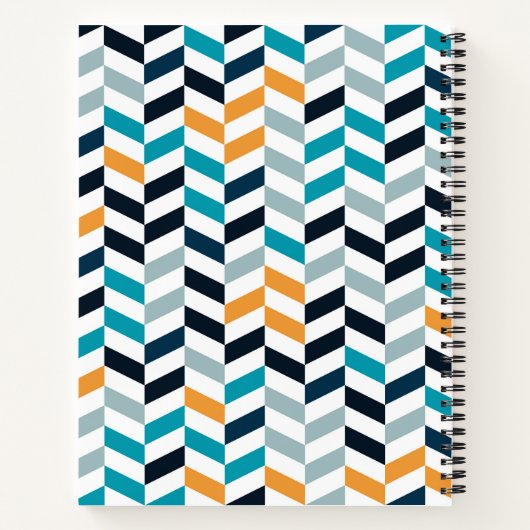 Personalisiertes Hardcover-Notebook 8.5" x 11" Notizblock (Rückseite)