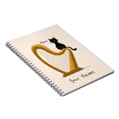 Personalisiertes Harp- und Cat-Notebook Notizblock (Rechte Seite)