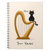 Personalisiertes Harp- und Cat-Notebook Notizblock (Vorderseite)