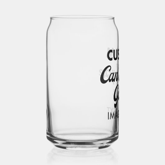 Personalisiertes Hartglas 16oz Dosenglas (Rechts)