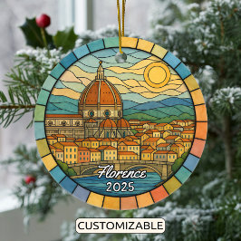 Personalisiertes Hartglas Florenz, Italien Keramik Ornament