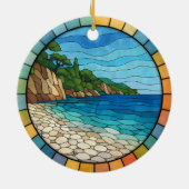 Personalisiertes Hartglas Kroatien Ornament (Hinten)