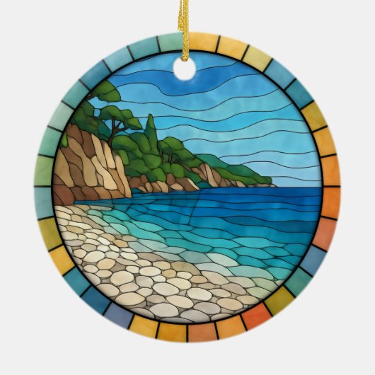 Personalisiertes Hartglas Kroatien Ornament (Hinten)