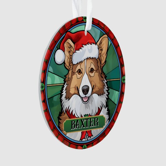 Personalisiertes Hartglas Shetland Sheepdog Ornament (Vorderseite)